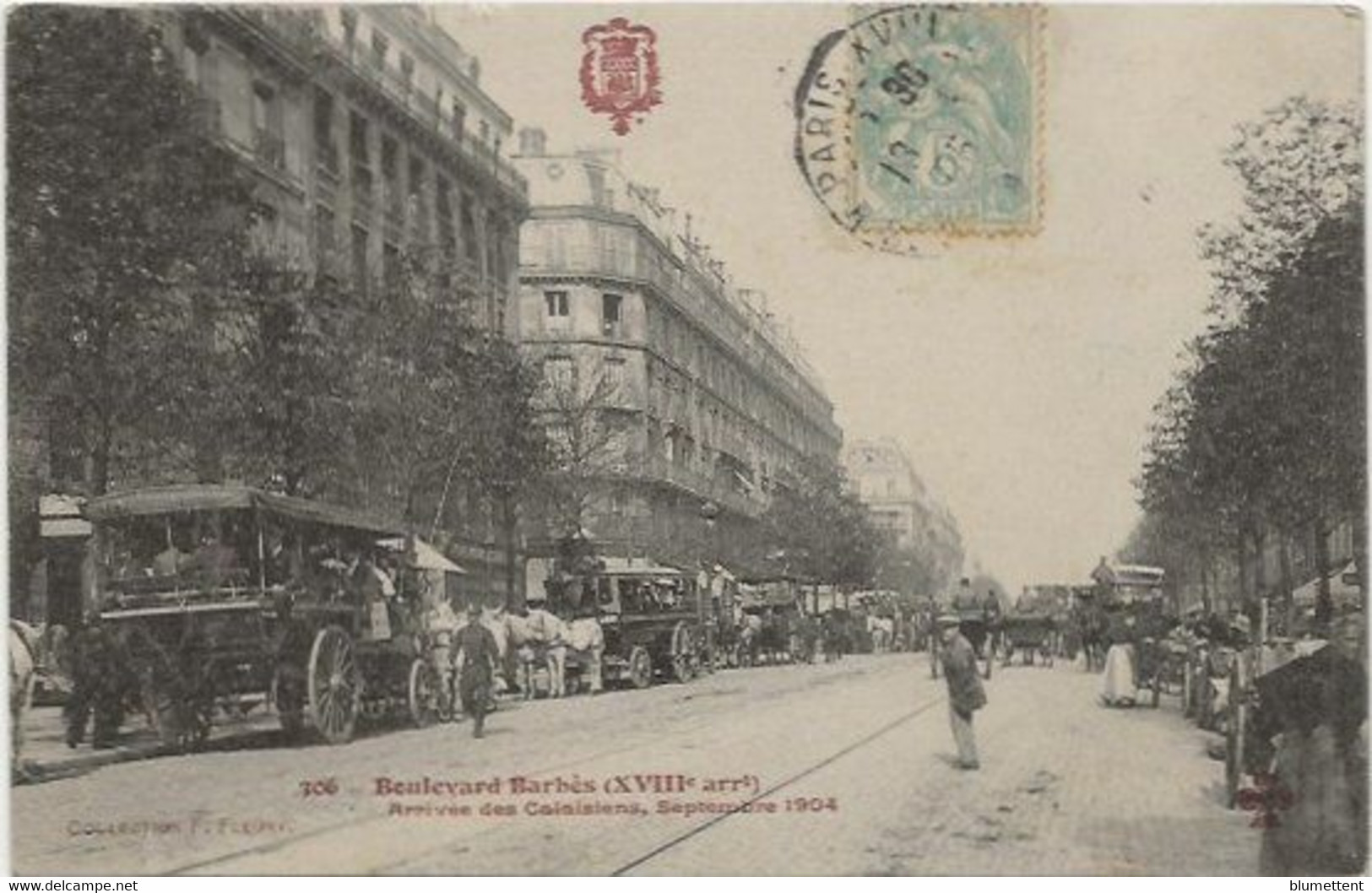 CPA 306 - Boulevard Barbès Arrivée Des Calaisiens En 1904 (XVIIIème Arrt.) Edition FLEURY - Paris (18)