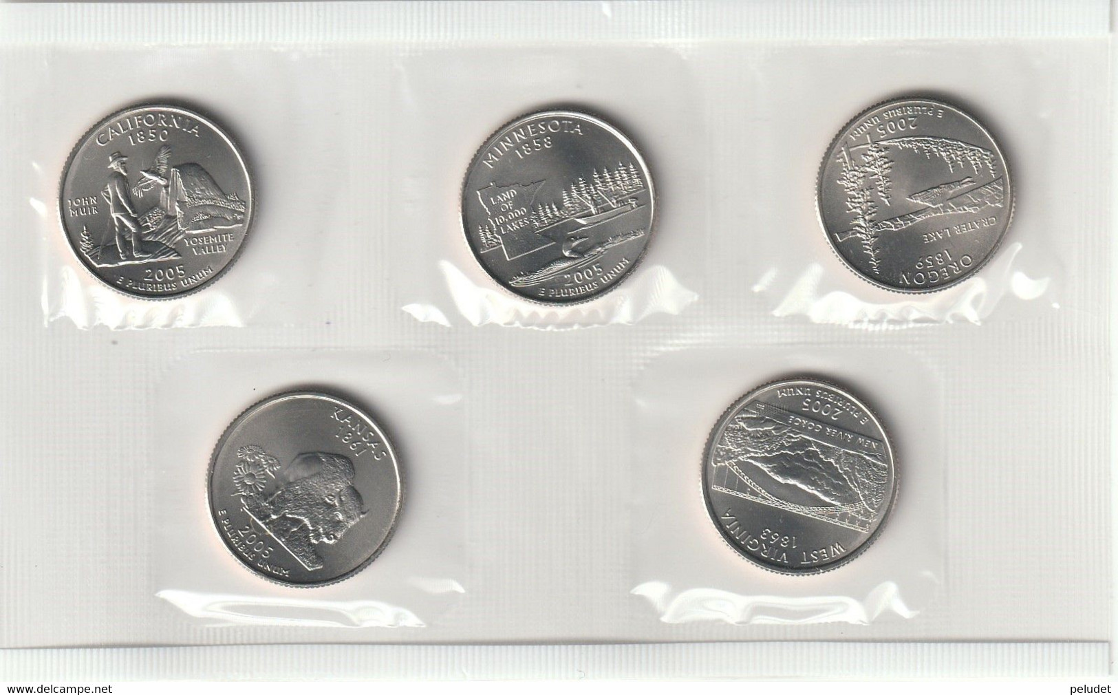 United States Min Uncirculated Coin Set - 2005 - Denver / Philadelphia - Mint Sets