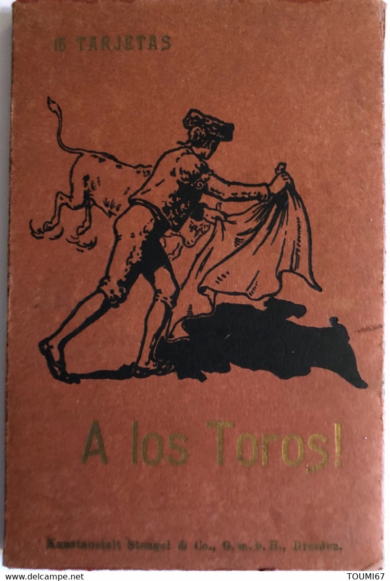 POCHETTE DE 15 CPA: À LOS TOROS - Corrida