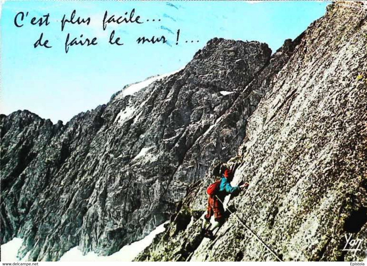 ► CPSM Escalade C'est Plus Facile De Faire Le Mur .  Au Balaitous 1980 - Escalada