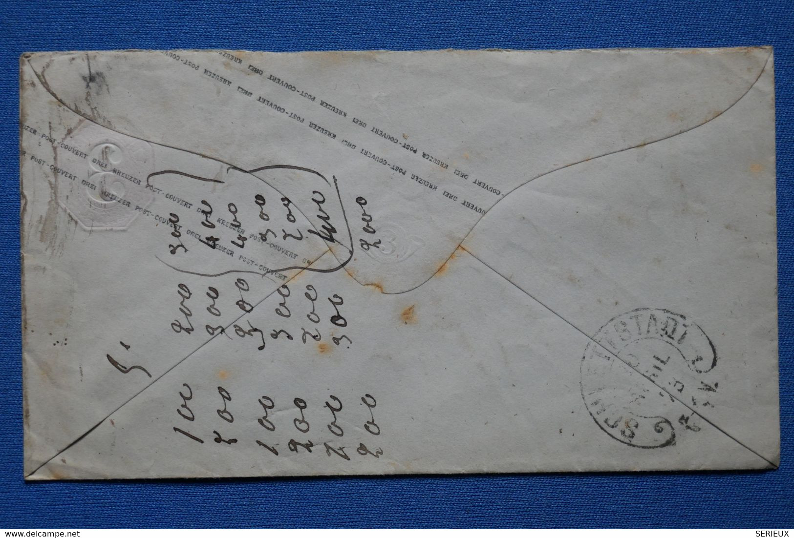 T12 WUTTENBERG BELLE LETTRE RARE   1875 Tuttlingen To Schlettstadt + AFFRANCHISSEMENT INTERESSANT - Interi Postali