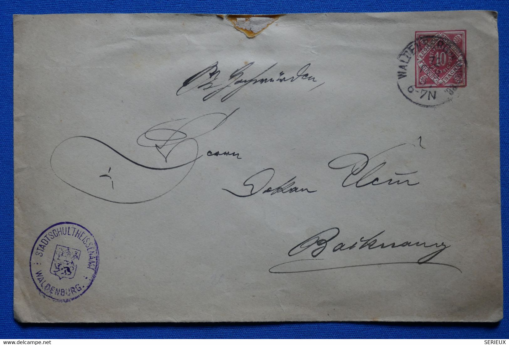 T12 WUTTENBERG BELLE LETTRE RARE   1897WALDENBURG A BACKNANG + AFFRANCHISSEMENT PLAISANT - Enteros Postales