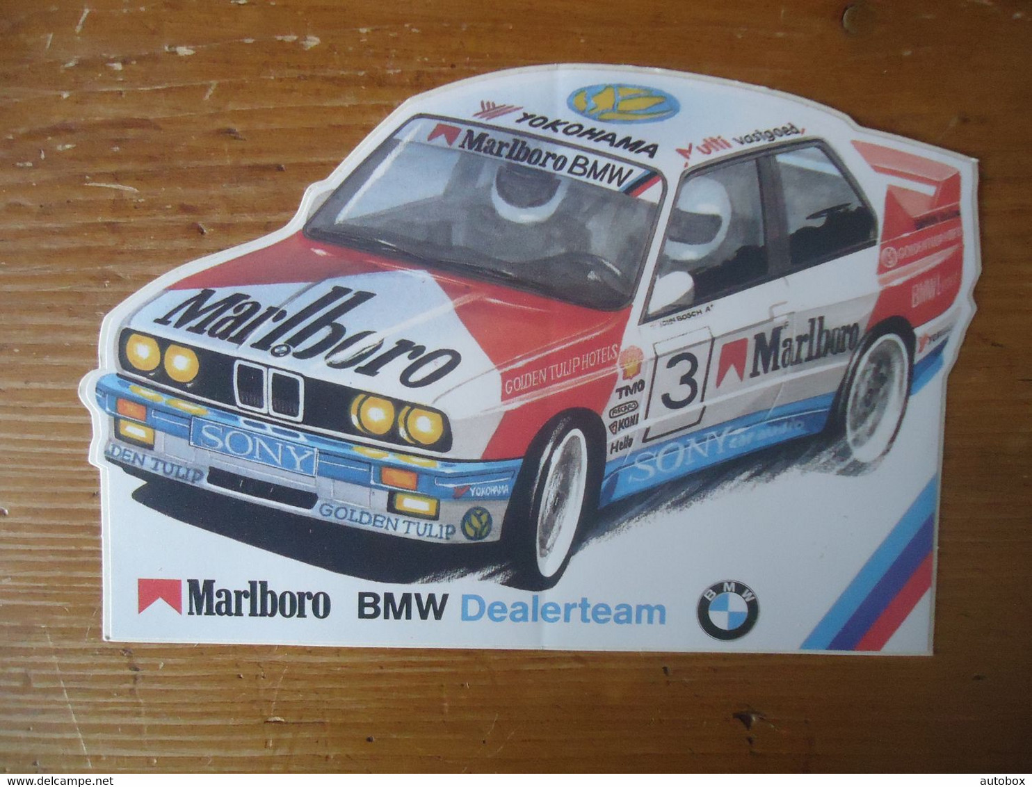 STICKER / AUTOCOLLANT RALLYE -  MARLBORO BMW M3 E30 - Adesivi