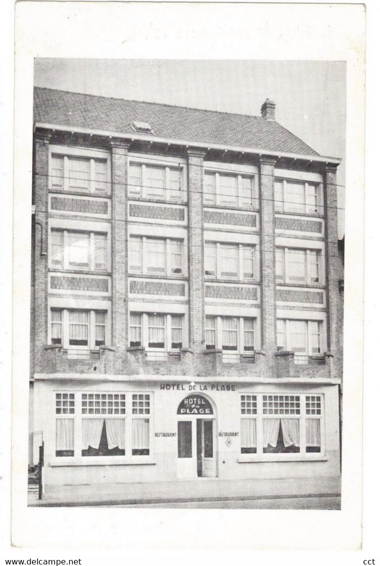 Nieuport-Bains  Nieuwpoort   Hotel De La Plage  Avenue Albert I  Imprimerie Leys Oostende - Nieuwpoort