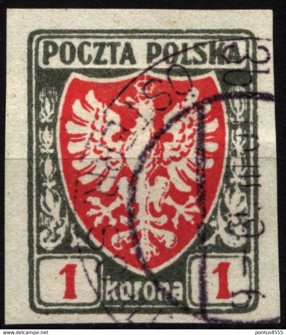 Poland 1919 Fi 65 The Polish Eagle On Heraldic Shield - Oblitérés