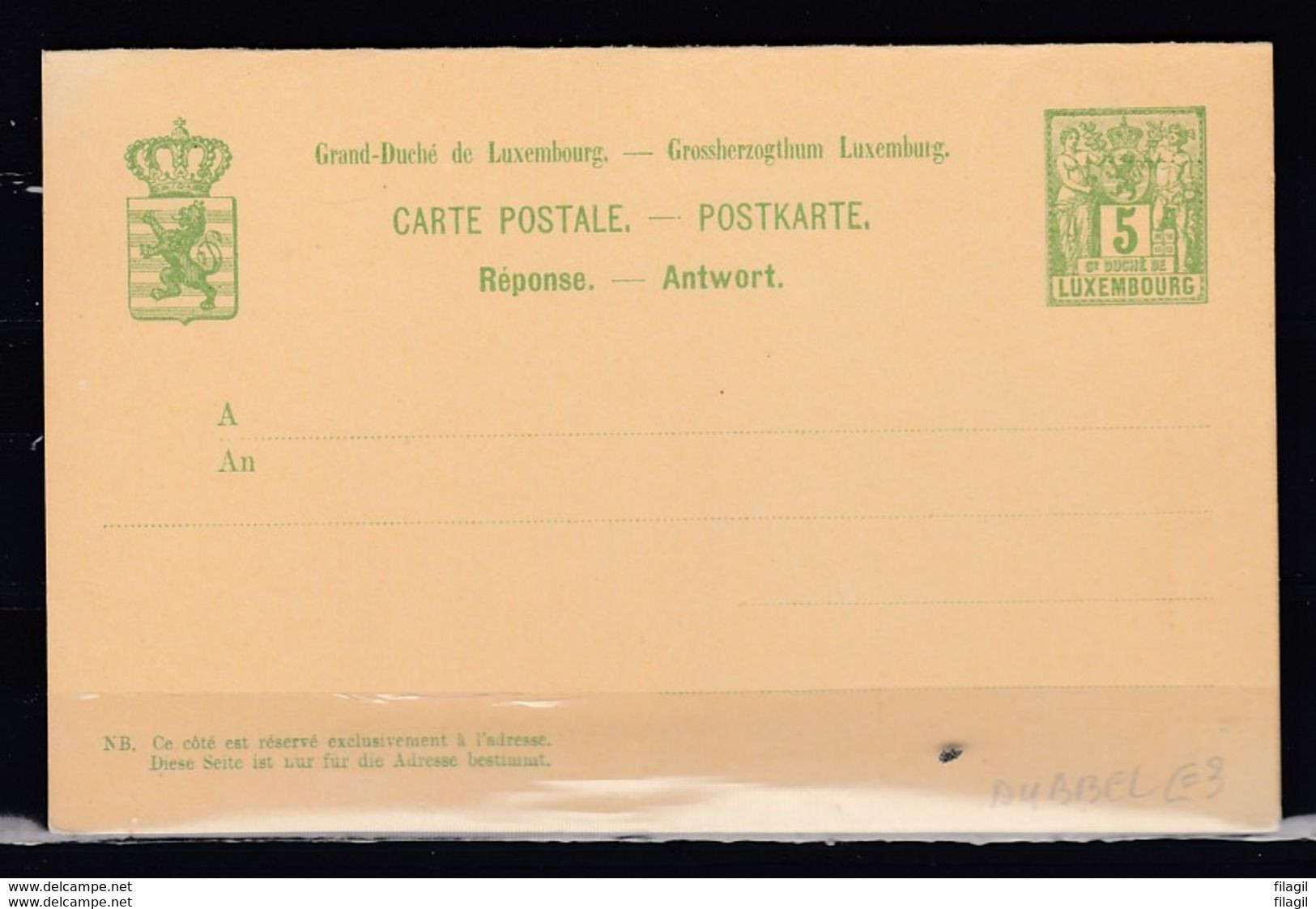 Niet Gelopen Postkaart Dubbele Zijde - ...-1852 Préphilatélie