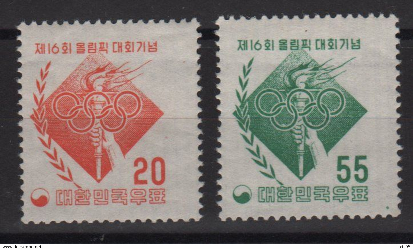 Coree Du Sud - N°180-181 - Sports - Jeux Olympiques Melbourne - Cote 12€ - ** Neufs Sans Charniere - Korea, South