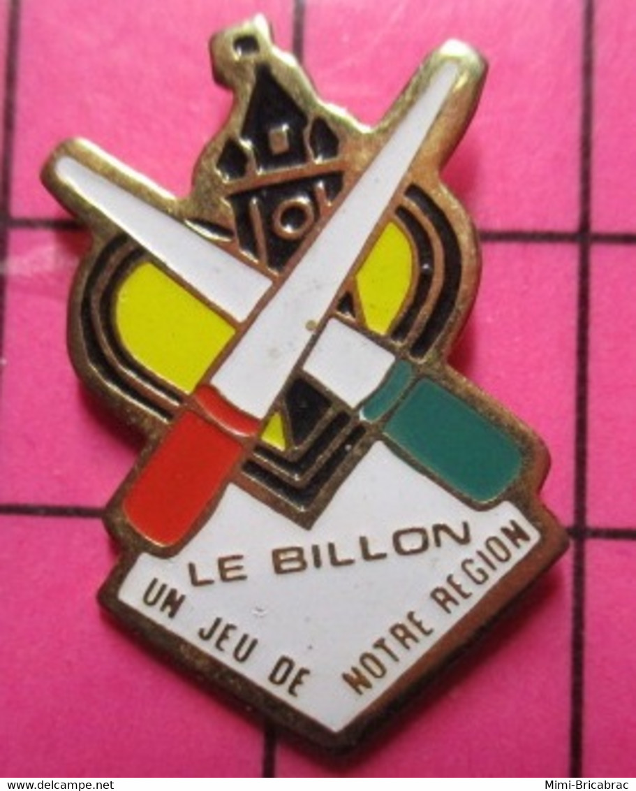 616B Pin's Pins : BEAU ET RARE / THEME : SPORTS / LE BILLON UN JEU DE NOTRE REGION NORD - Jeux