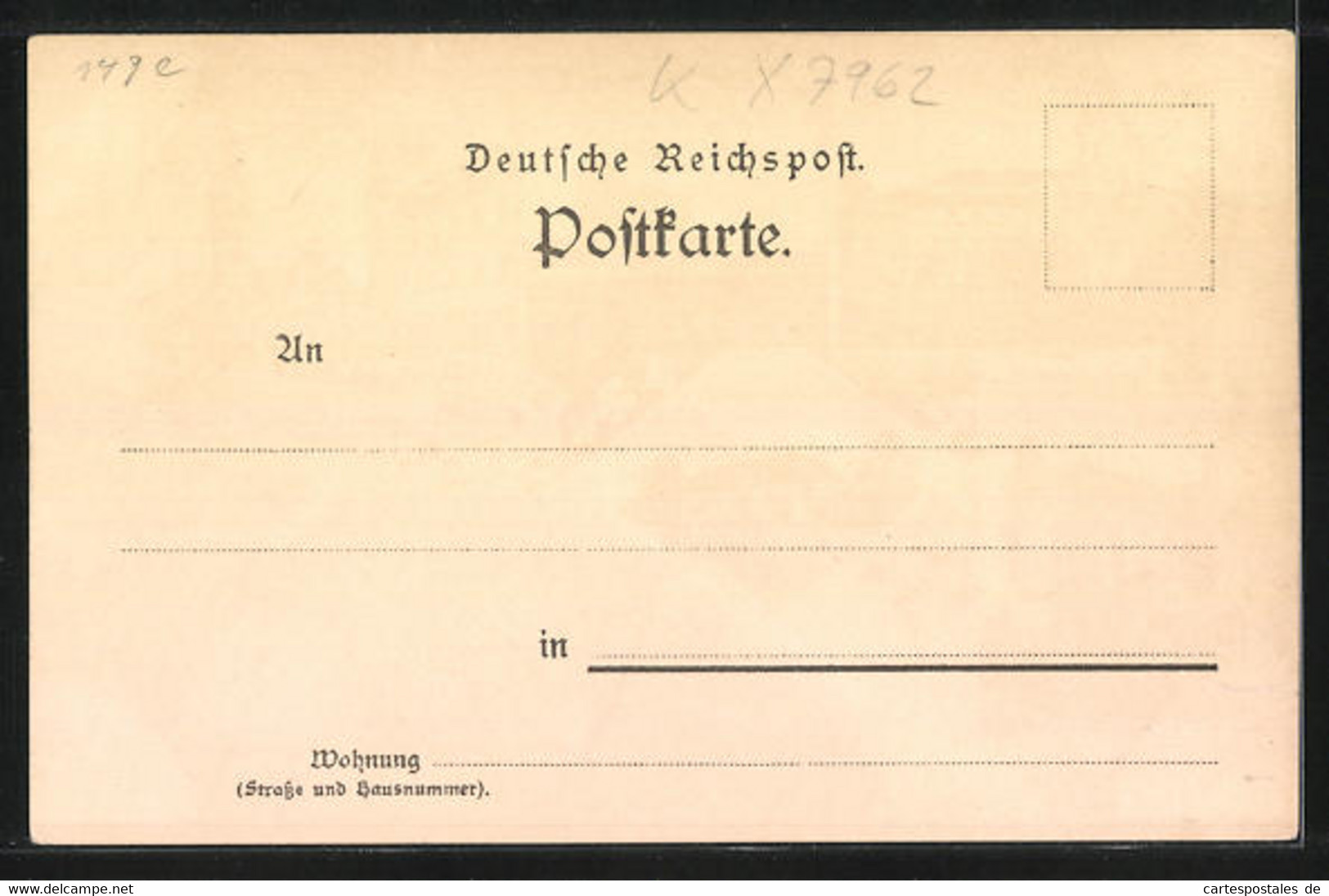 Lithographie Dahme / Mark, Victoria-Stift, Rathaus, Bahnhof - Dahme