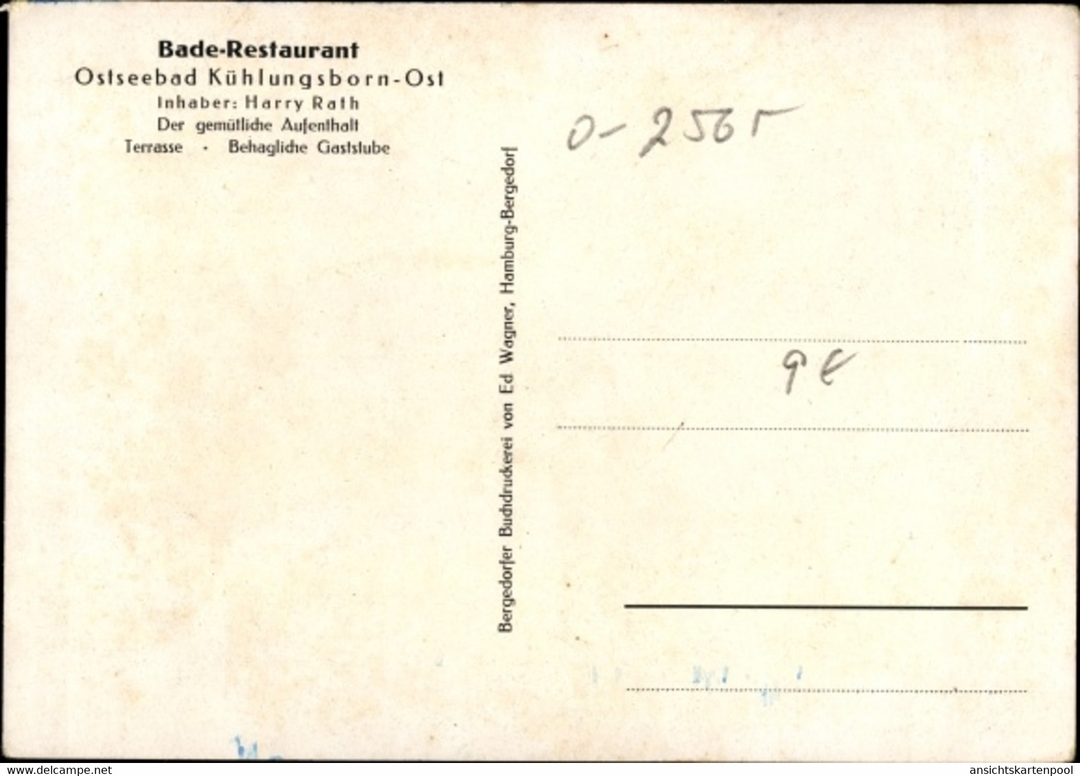 CPA Ostseebad Kühlungsborn Ost, Bade Restaurant - Andere & Zonder Classificatie