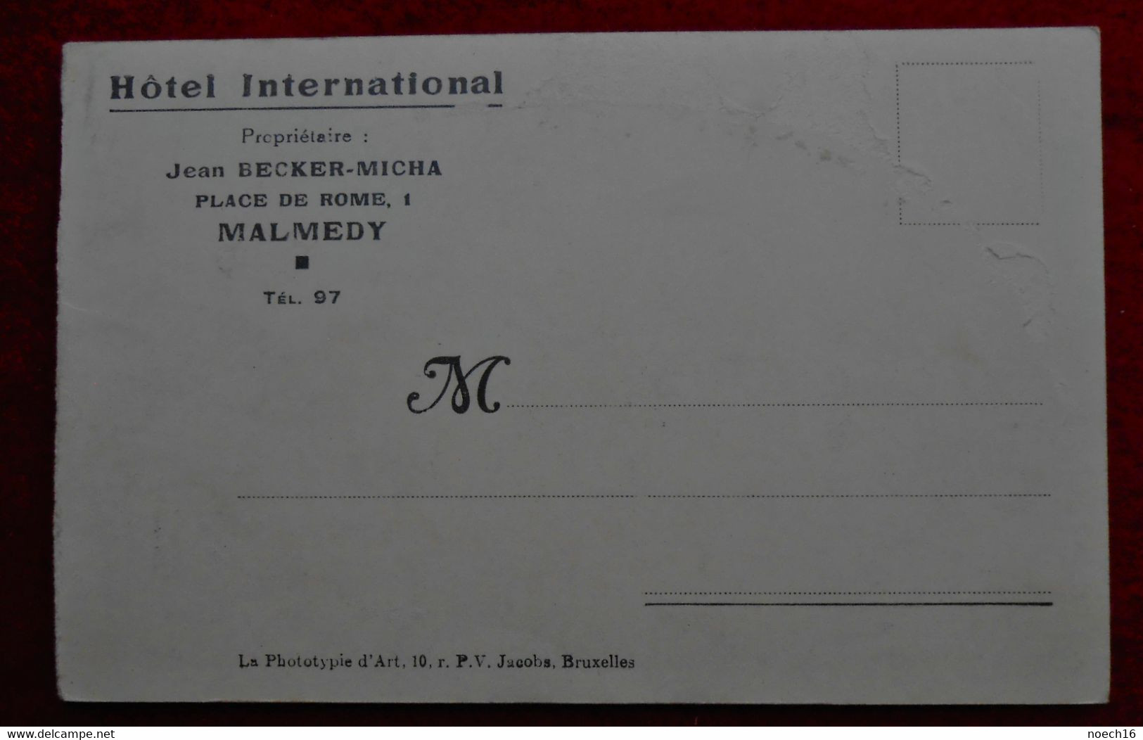 CPA Malmédy - Hôtel International / Propr. Jean Becker-Micha - Malmedy