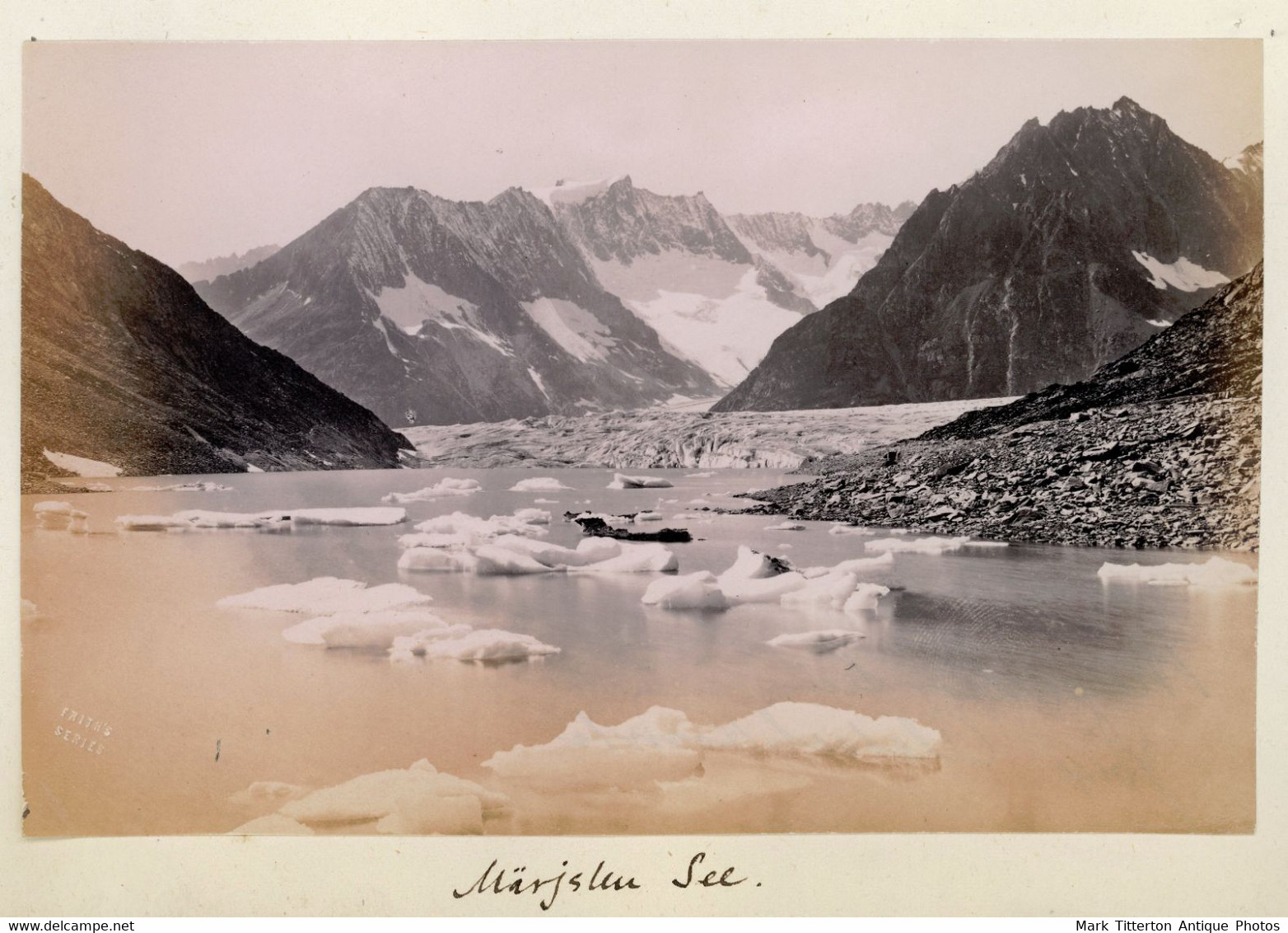Albumen Photo - Lac De Märjele SWITZERLAND (15.5 X 10cm) - Anciennes (Av. 1900)