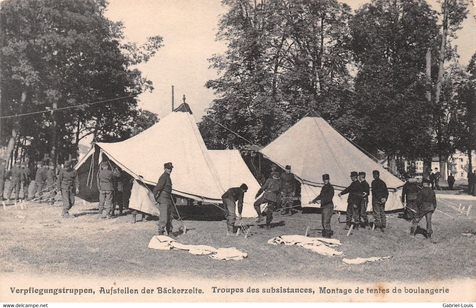 Militaria Verpflegungstruppen Auffstellen Der Bäckerzelte - Boulangerie - Boulanger - Schweizer Armee - Armée Suisse - Otros & Sin Clasificación