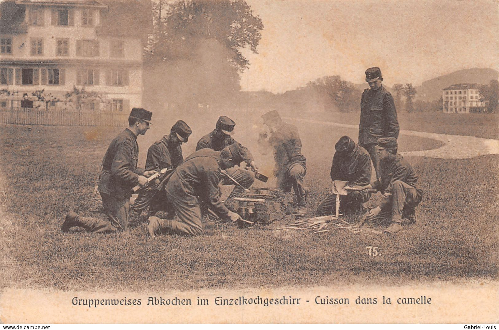 Militaria  Gruppenweises Abkochen Im Einzelkochgeschirr - Cuisson Dans La Gamelle - Schweizer Armee - Armée Suisse - - Otros & Sin Clasificación