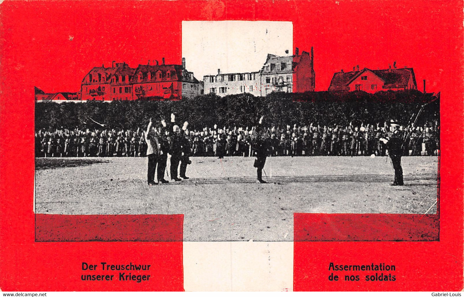 Militaria Schweizer Armee  Armée Suisse Der Treuschwur Unserer Krieger - Assermentation De Nos Soldats Schweizer Flagge - Autres & Non Classés