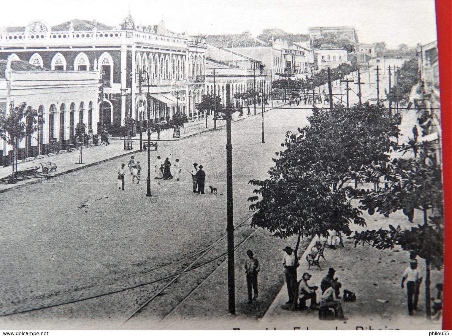 Cpa MANAOS Anime Avenida Eduardo Ribeiro  Precurseur - Manaus