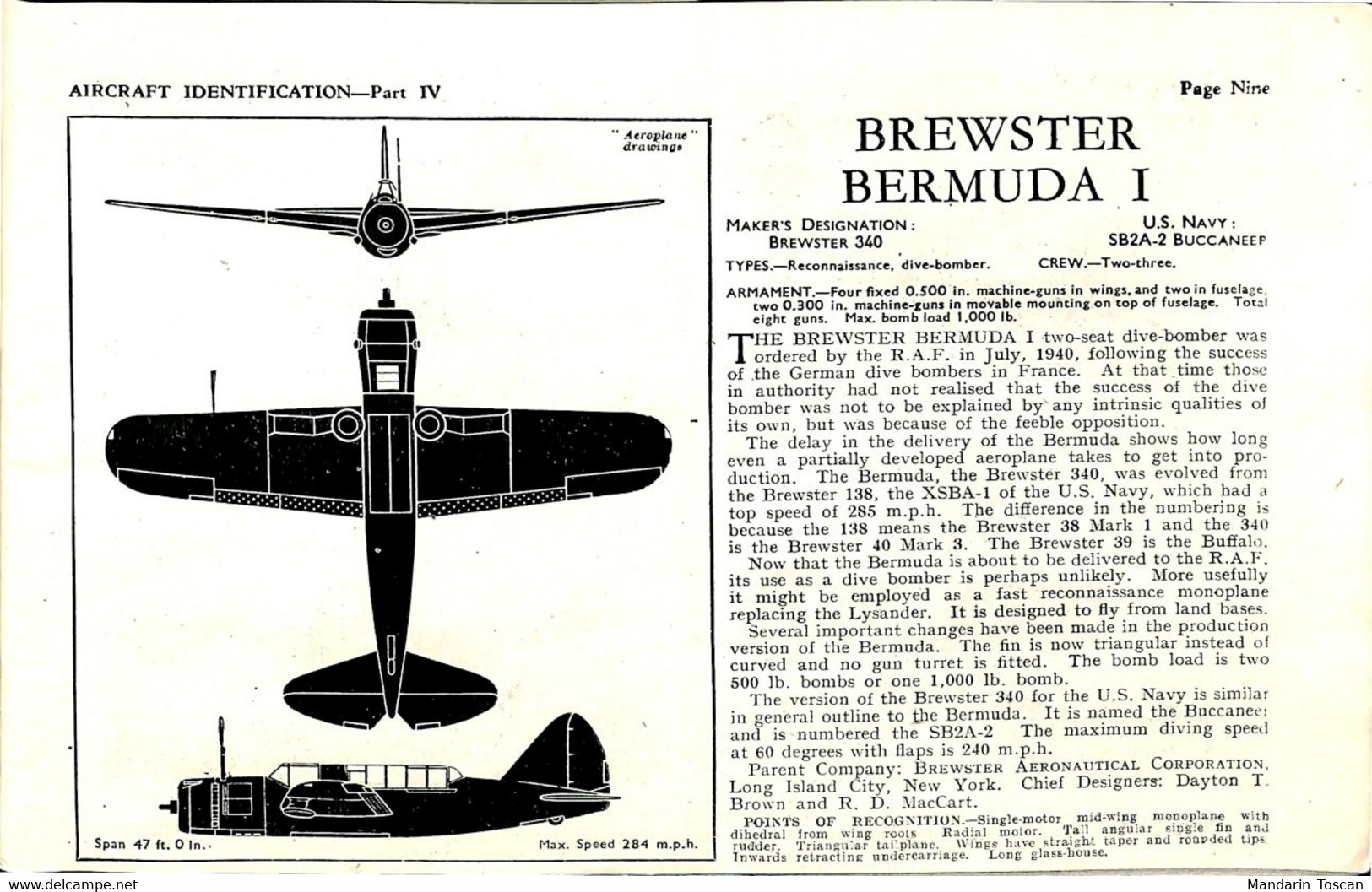 American Monoplanes With The RAF - Aircraft Identification (Part IV) - Armée Britannique