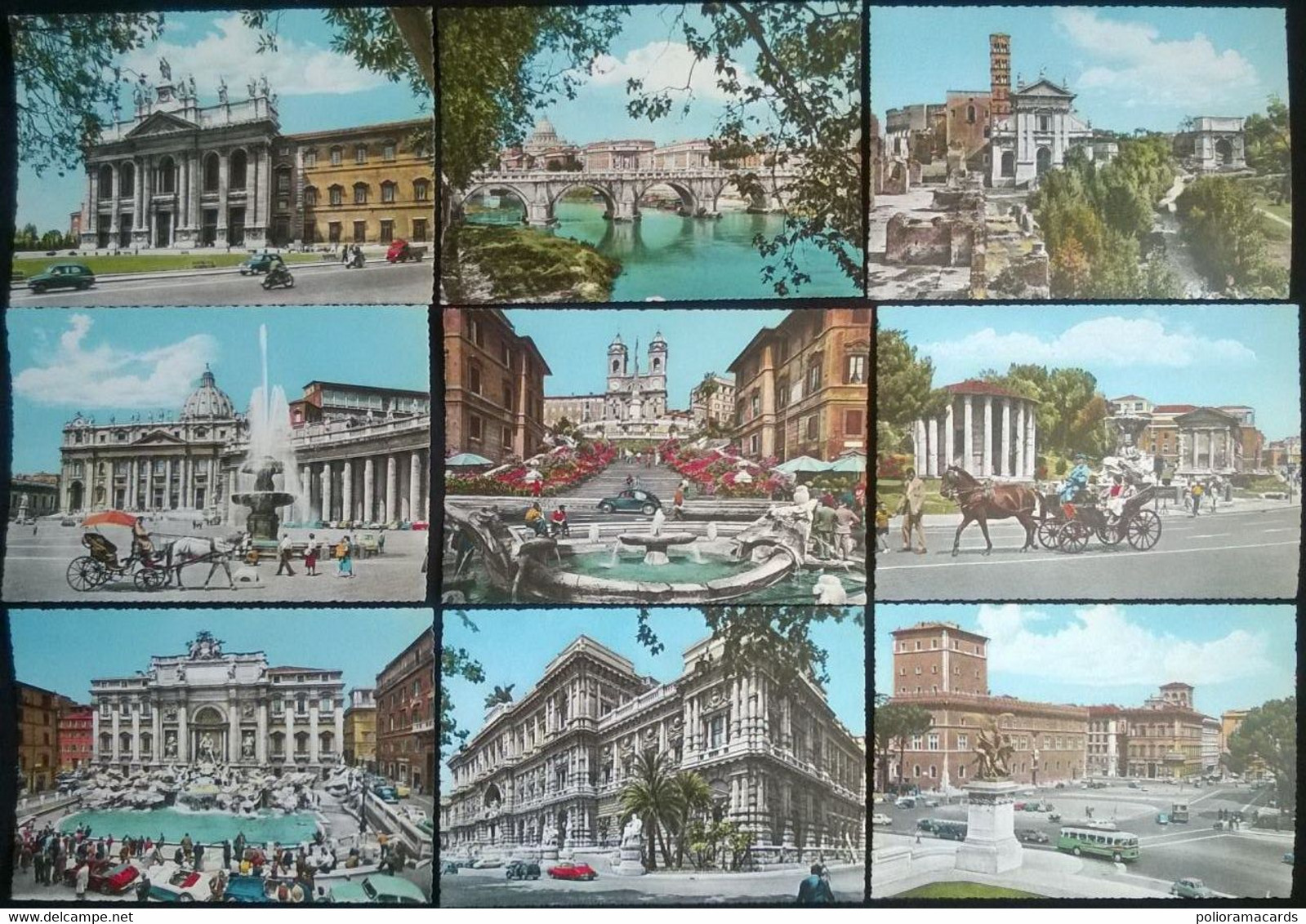 Roma - Lotto Di 40 Cartoline A Colori Opaca Non Viaggiate. - Collections & Lots