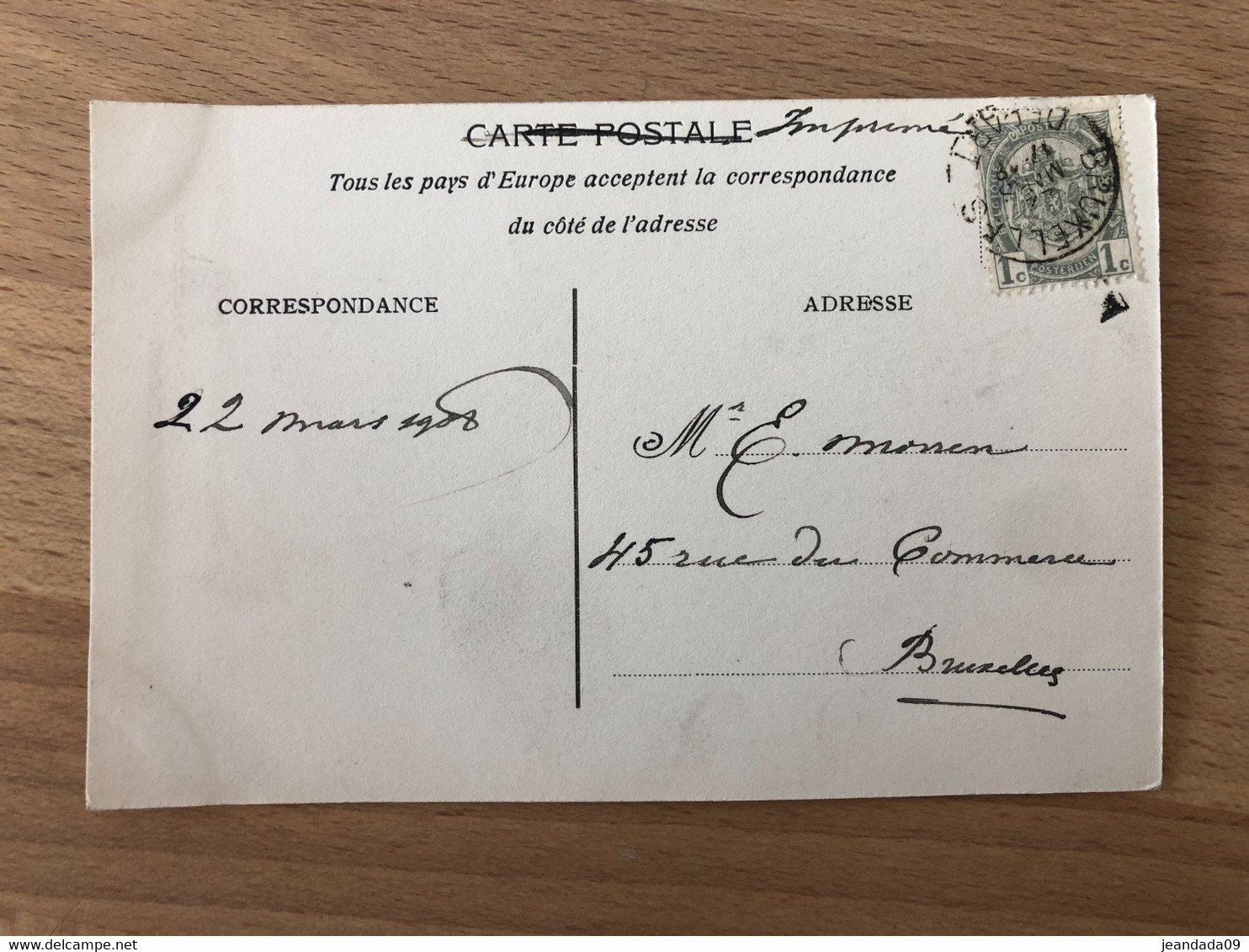 Rare CP éd A. Liebaert Vendu Au Profit De La Construction De La Nouvelle église St-Remi Voyagée Signée Du 22 Mars 1908 - Molenbeek-St-Jean - St-Jans-Molenbeek