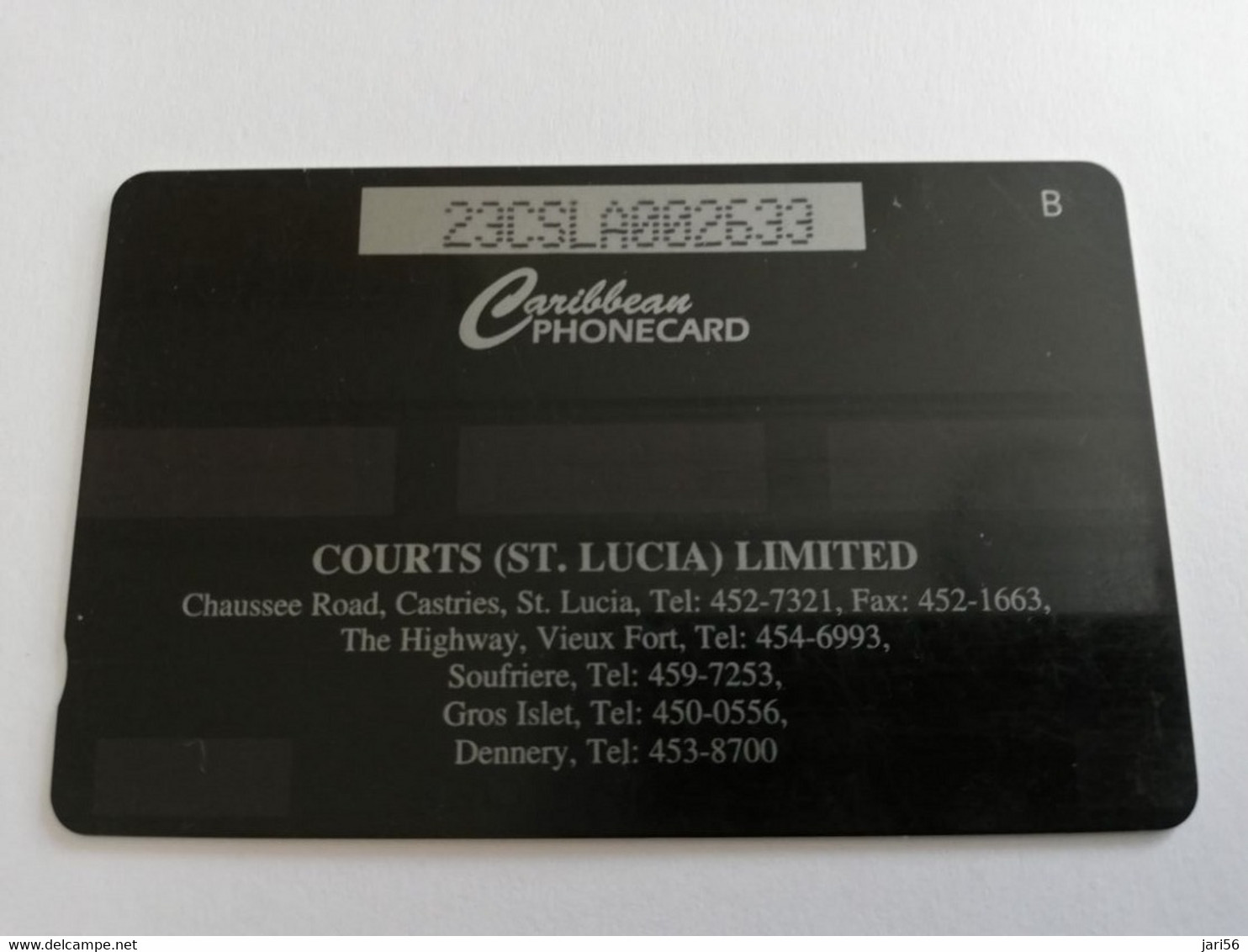 ST LUCIA    $ 10  CABLE & WIRELESS   COURTS ST LUCIA    23CSLA   Fine Used Card ** 5591** - St. Lucia