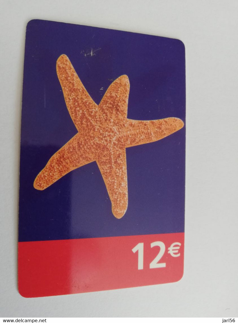 NETHERLANDS  PREPAID 12 EURO  SEA STAR     USED CARD   ** 5599** - Unclassified