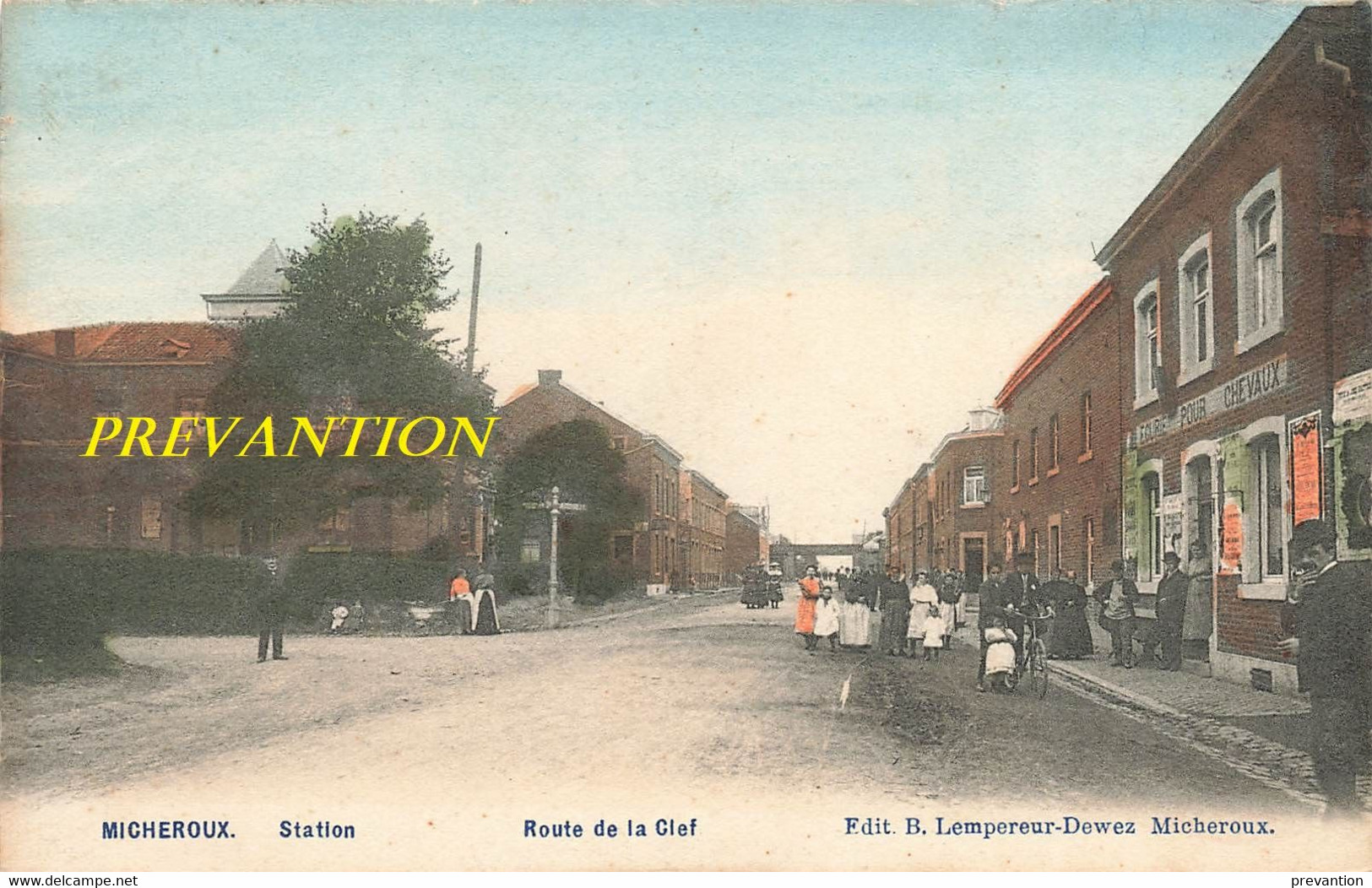 MICHEROUX - Station -Route De La Clef - Carte Colorée, Très Animée Et Circulé - Soumagne