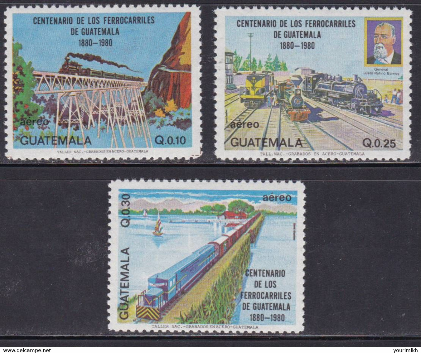 SETS GUATEMALA Trains Railway MNH**  CV 7,6€ - Eisenbahnen