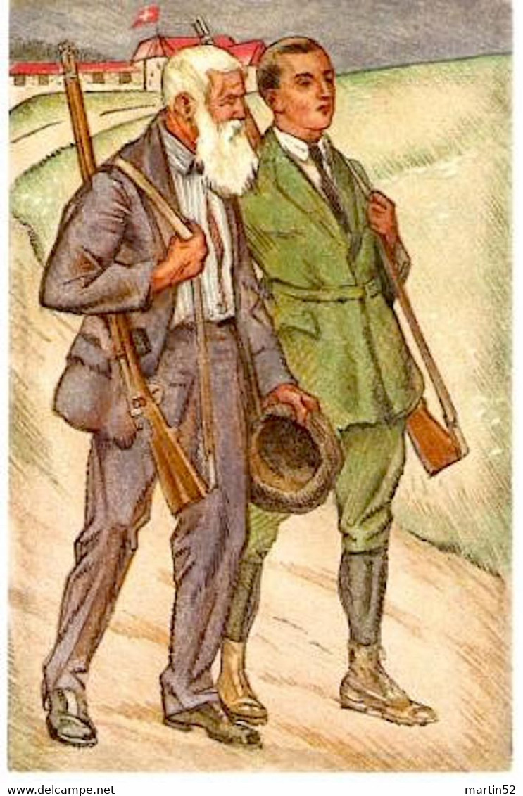 Schweiz Suisse 1924: Bild-PK SCHÜTZENVEREIN 1824-1924 CPI Société Suisse Des Carabiniers WIII 26 O NEUCHÂTEL 1.III.1948 - Waffenschiessen