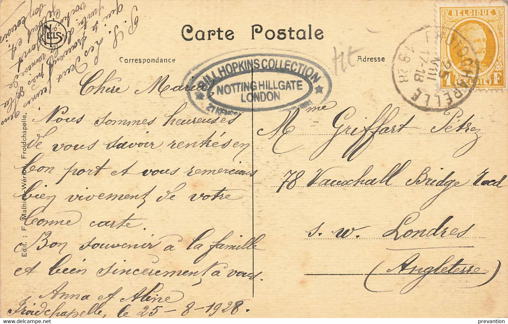 FROIDCHAPELLE - Environs De L'Eglise (avec Café-coiffures Louis Pottiez) - Carte Circulé En 1928 - Froidchapelle