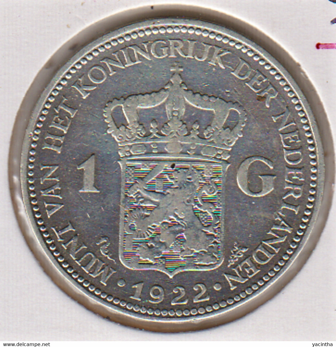 @Y@    Nederland  1  Gulden 1922  Wilhelmina   (5208) - 1 Gulden