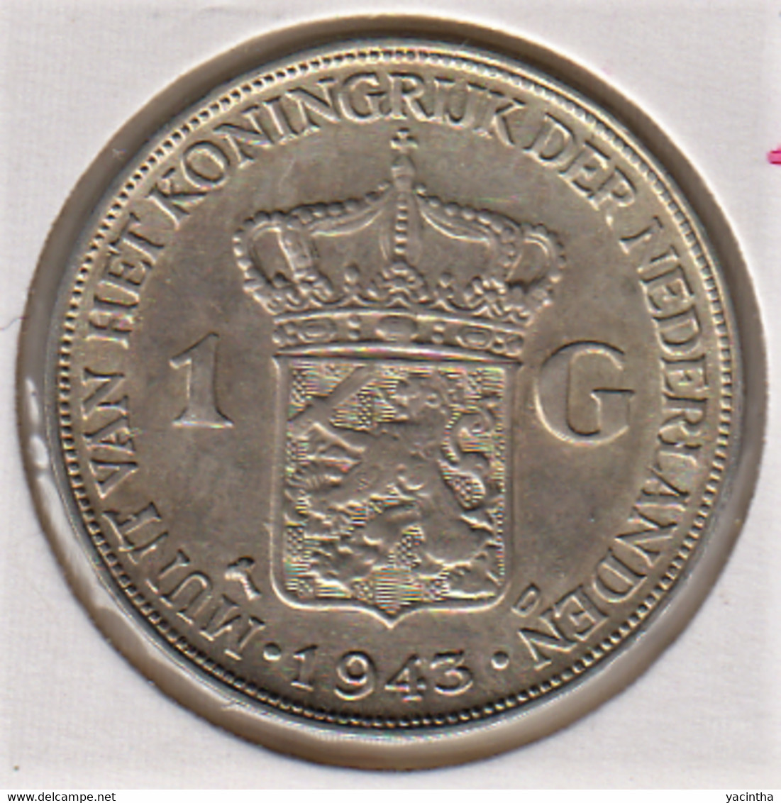 @Y@    Nederland  1  Gulden 1943  Wilhelmina   (5218) - 1 Gulden