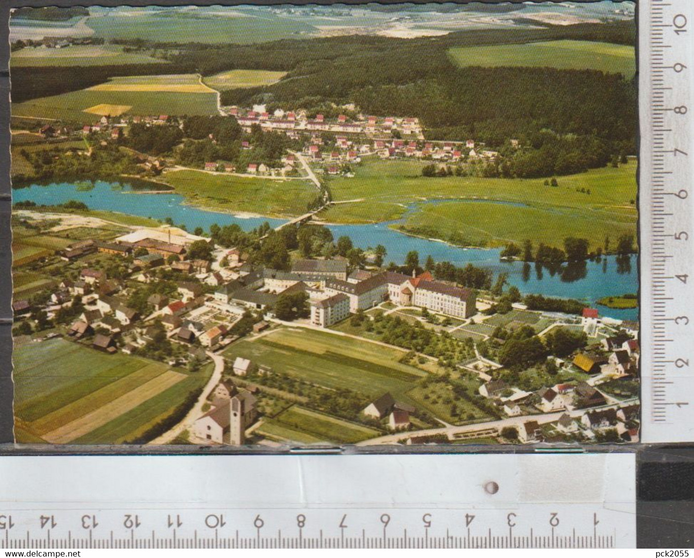 Ettmannsdorf über Schwandorf Luftaufnahme Gelaufen 1966 ( AK 973 ) - Schwandorf