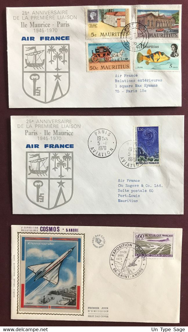 France Poste Aérienne - Lot De 20 Enveloppes à Voir 7 Photos - (L001) - 1960-.... Lettres & Documents