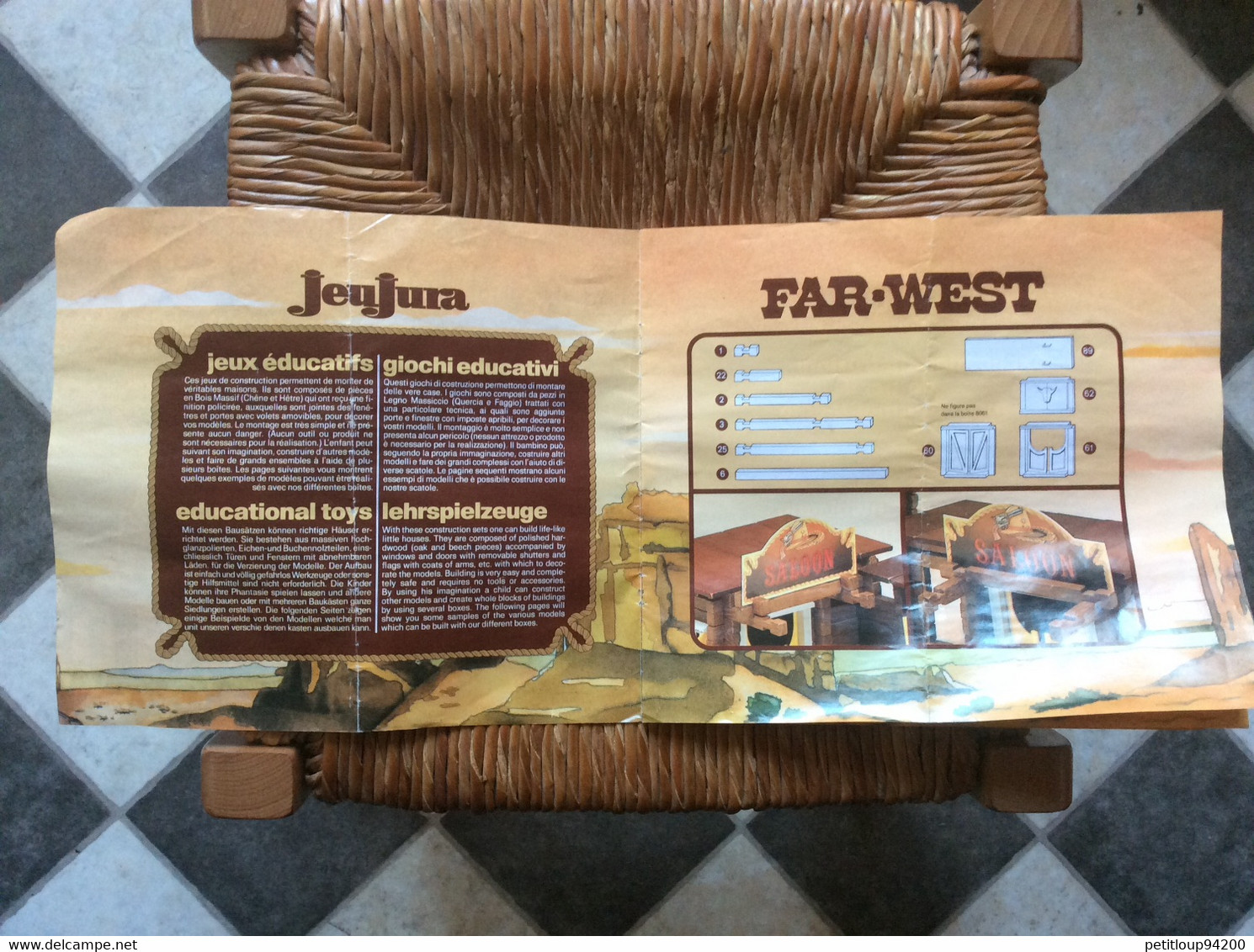 ANCIEN JEU DE CONSTRUCTION  Far West  JEUJURA  Construction Set   REF.8064