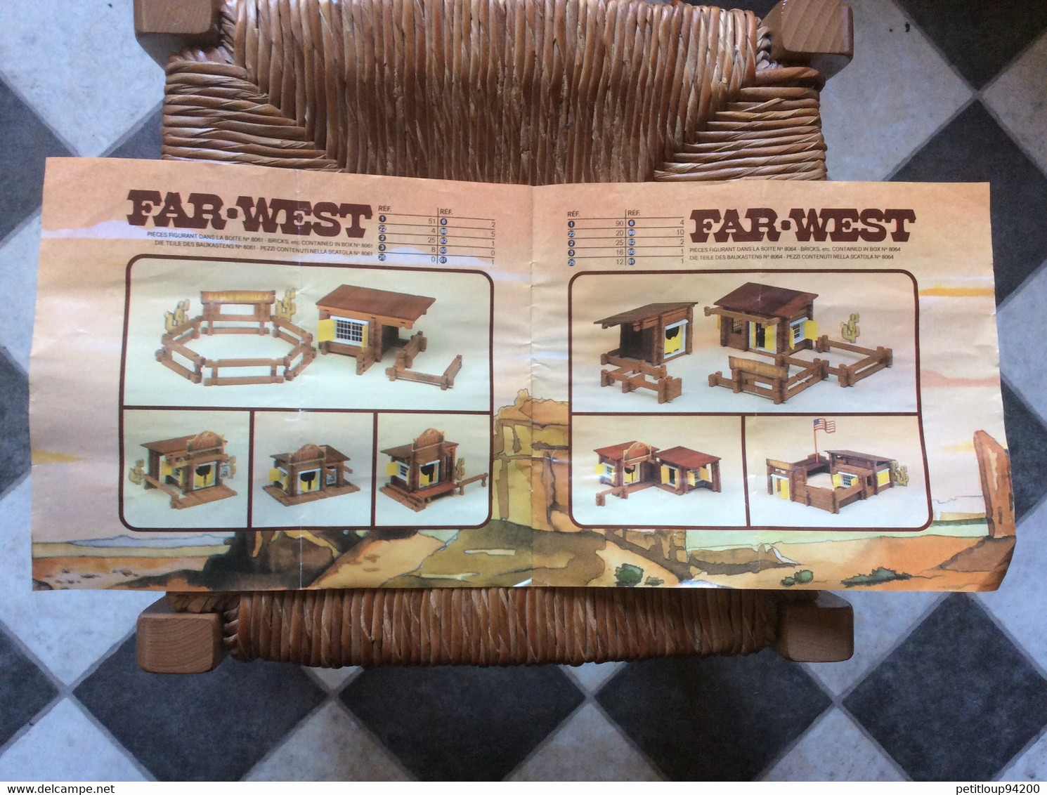 ANCIEN JEU DE CONSTRUCTION  Far West  JEUJURA  Construction Set   REF.8064