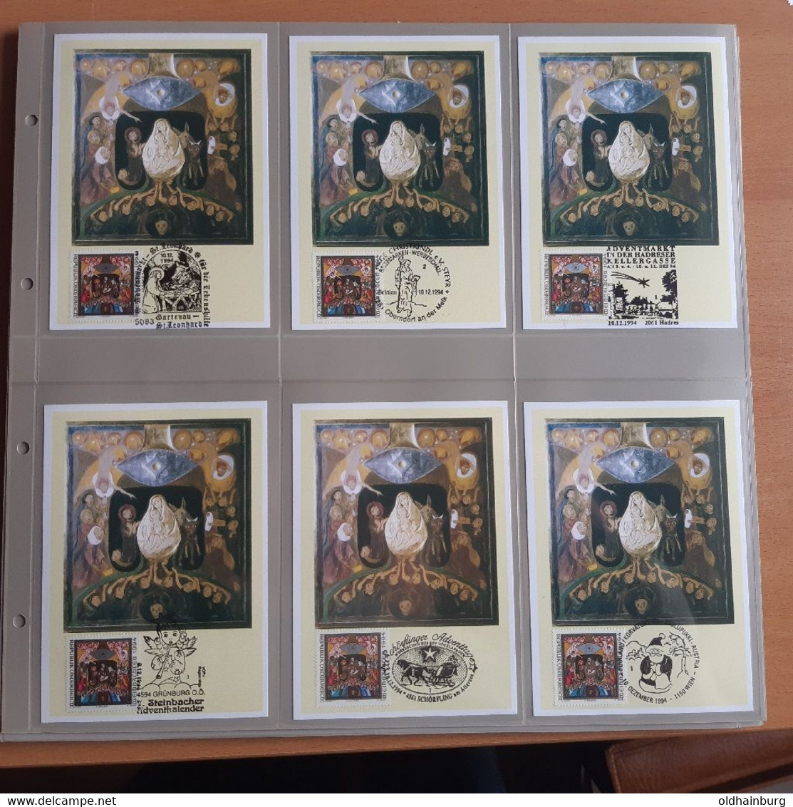 Riesen- Sammlung Weihnachten, 43 Verschiedene Sonderstempel/ Kombis Auf 43 Maximumkarten, 8 Scans - Abarten & Kuriositäten