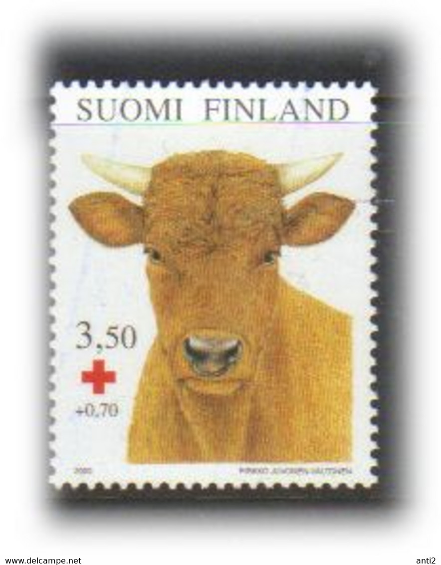 Finland 2000 Red Cross: Pets - Cattle, Bull    Mi 1529 MNH(**) - Nuevos