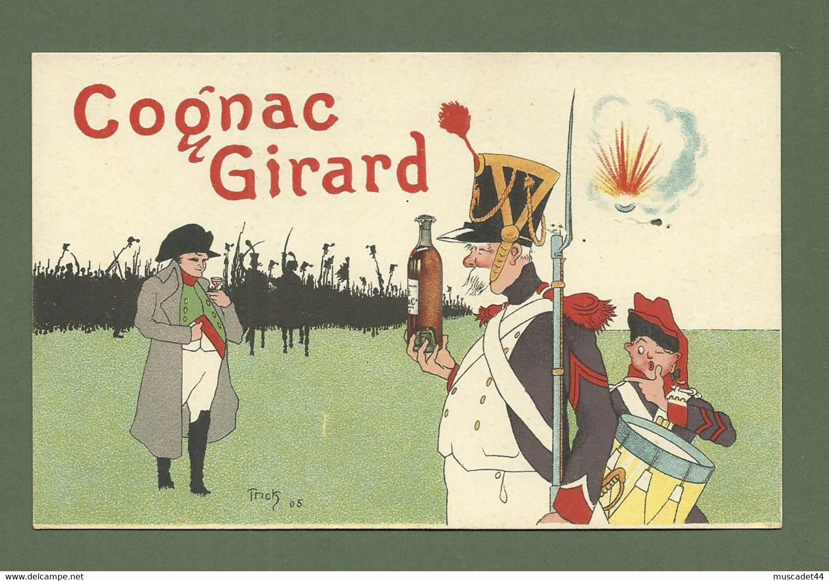 CARTE POSTALE COGNAC GIRARD ILLUSTRATEUR TRICK - Advertising