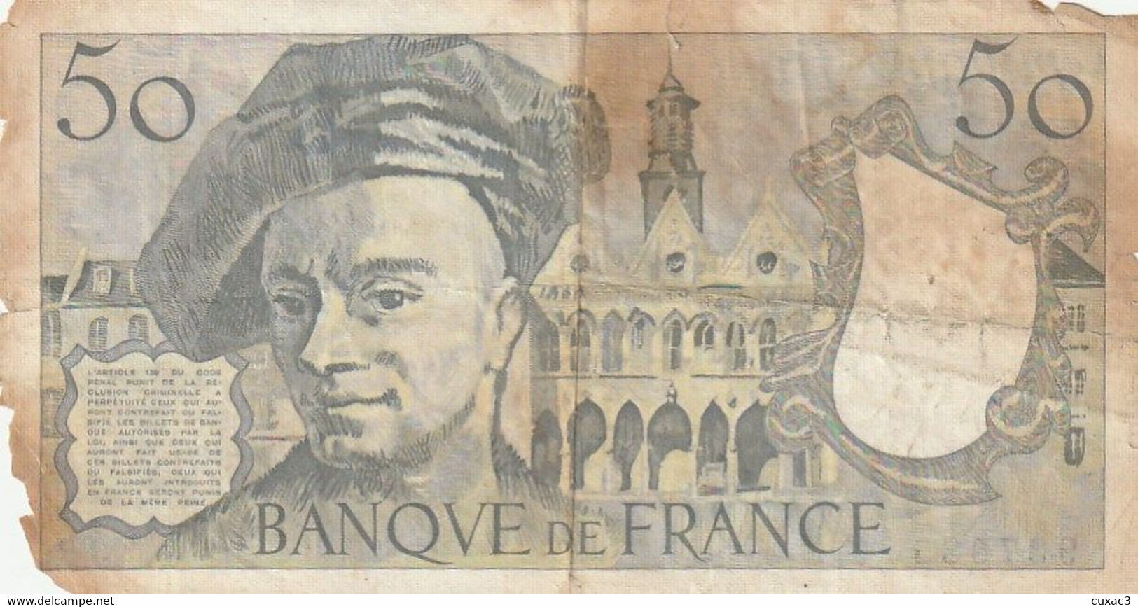 50 Francs - Quentin De Latour 1980 - 50 F 1976-1992 ''Quentin De La Tour''