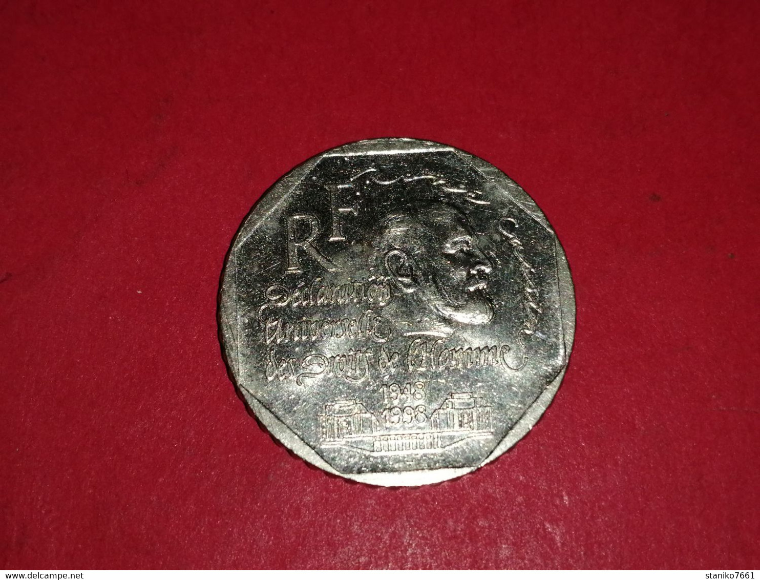 2 FRANCS RENE CASSIN DROIT DE L'HOMME COMMEMORATIVE 1948-1998  TTB+++ - Gedenkmünzen