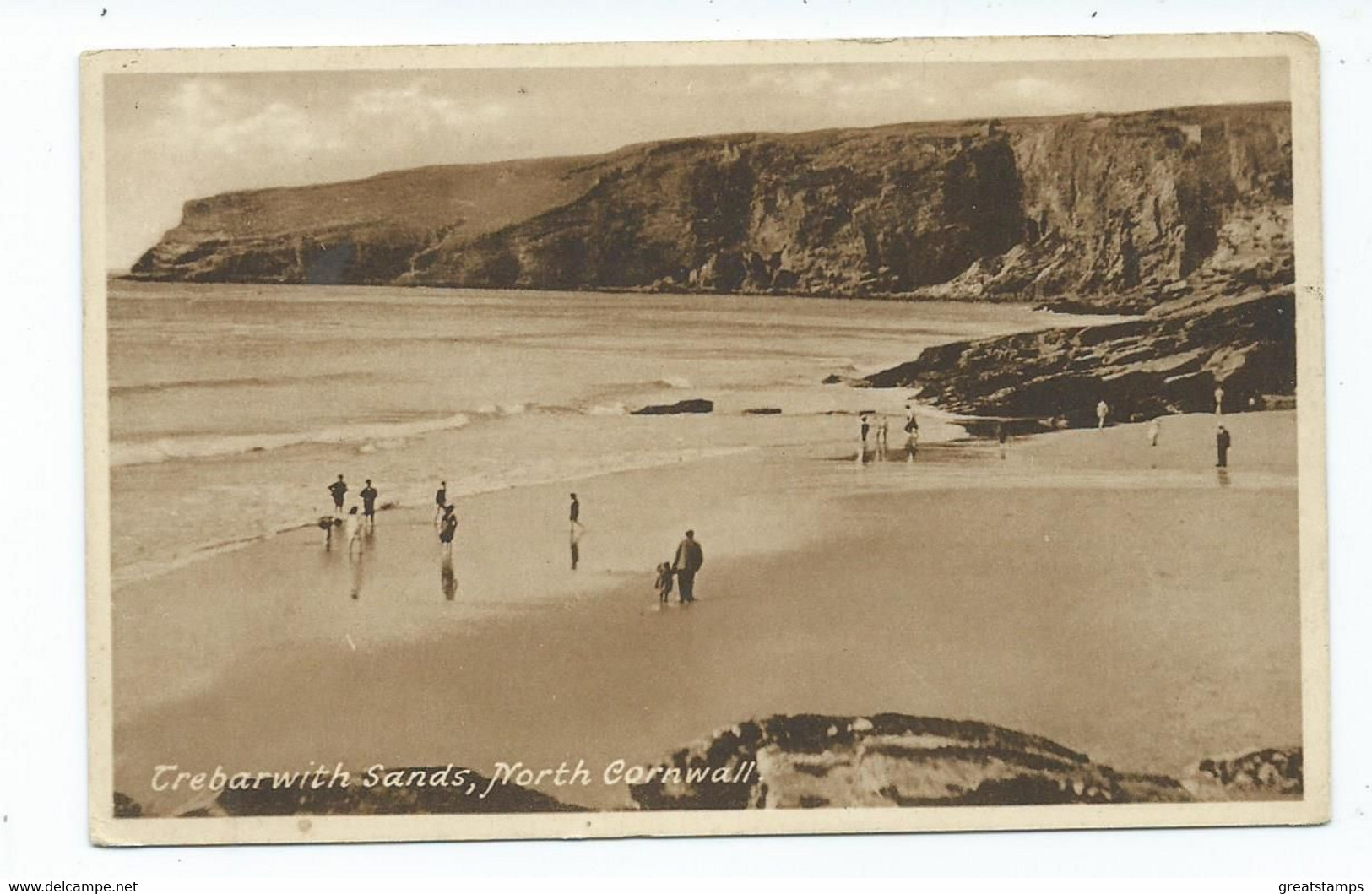 Cornwall  Postcard Unused Trebarwith Sands North Cornbwall Frith's Sepia - Land's End