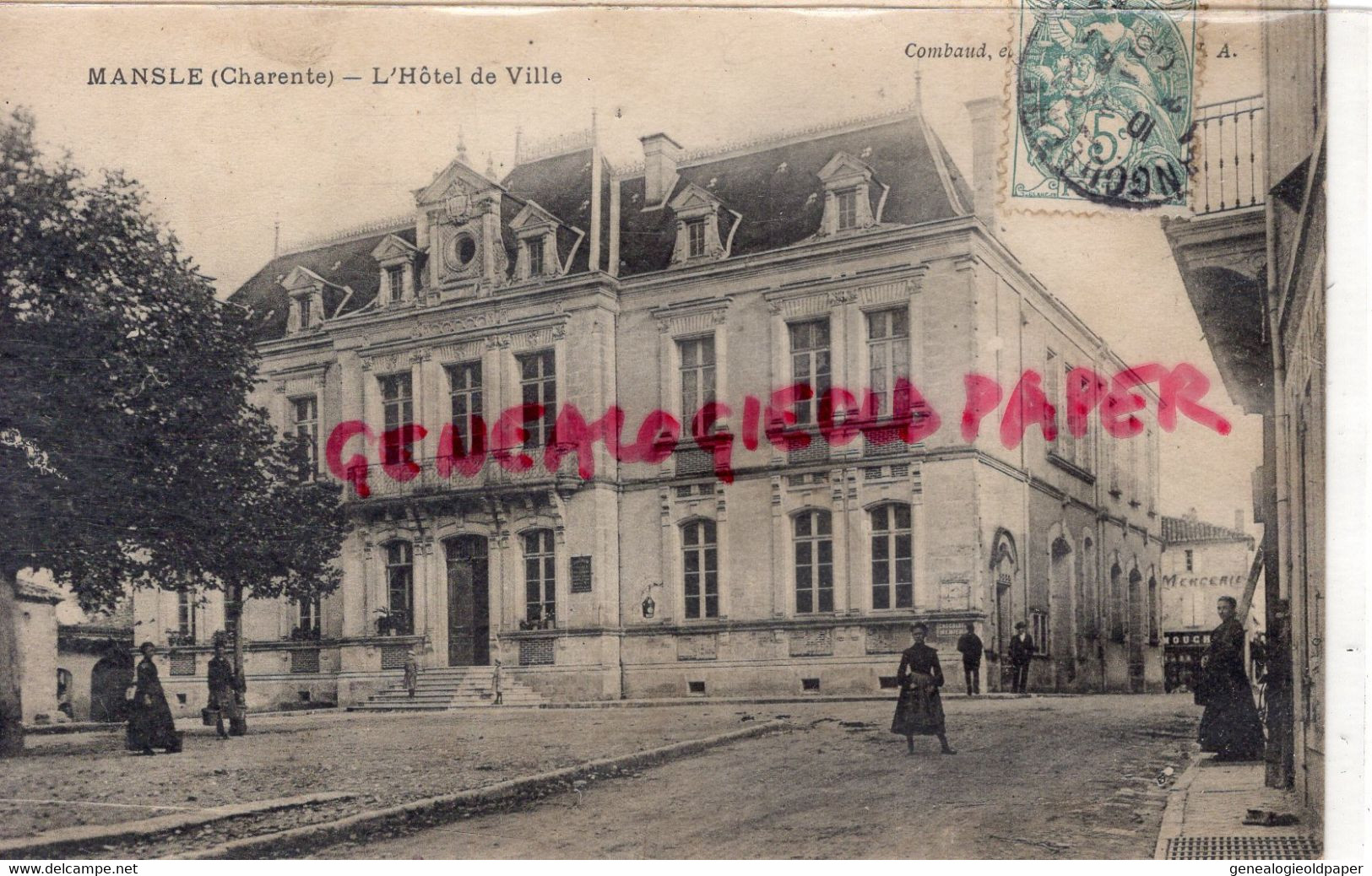 16- MANSLE - L' HOTEL DE VILLE  EDITEUR COMBAUD 1906 - CHARENTE - Mansle