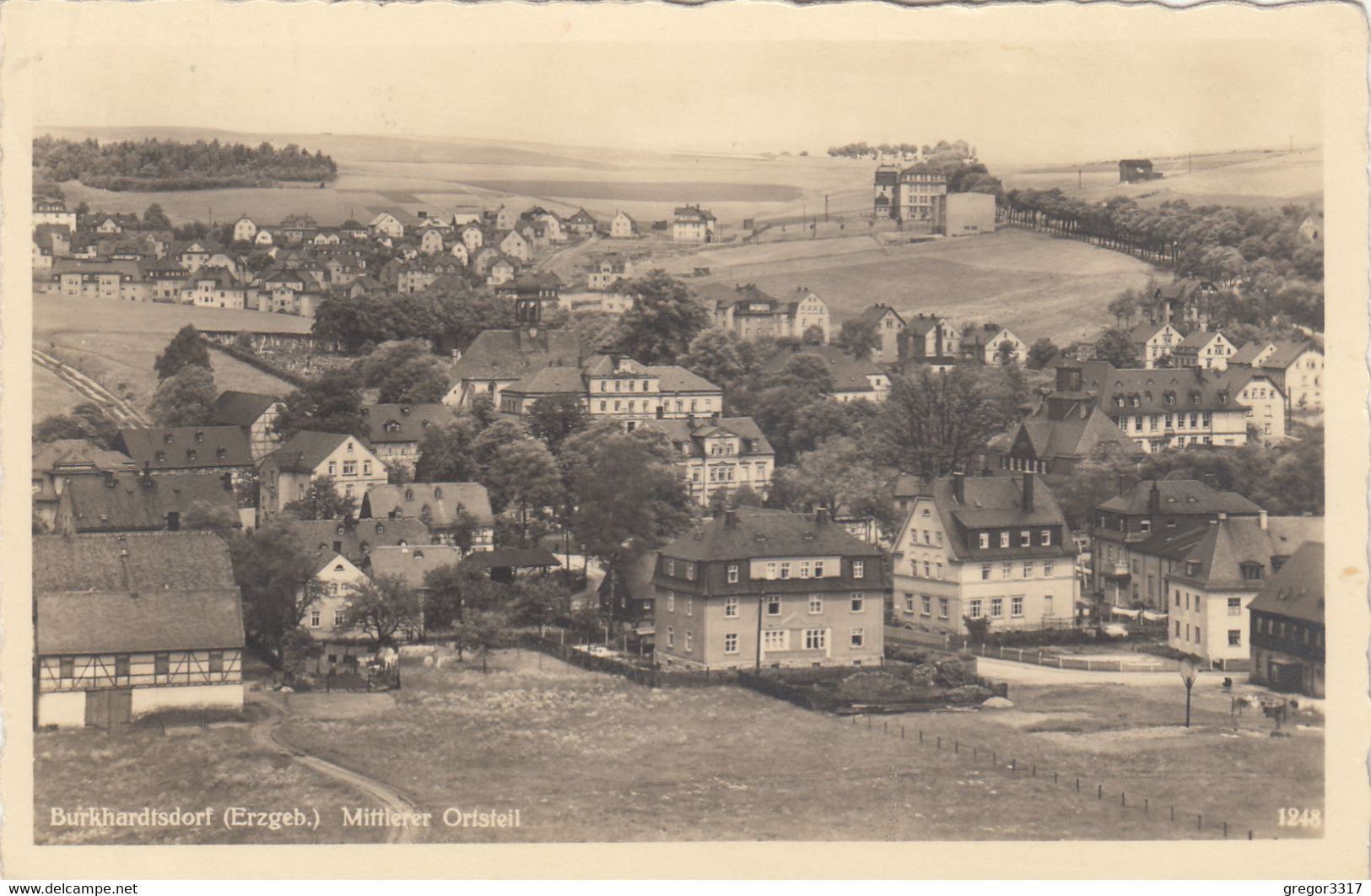 5409) BURKHARDTSDORF - Erzgebirge - MITTLERER Ortsteil  HAUS DETAILS - Sehr Alt !! 1942 !! - Burkhardtsdorf