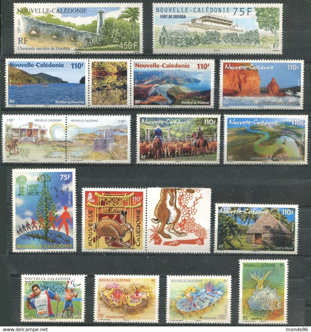 NOUVELLE CALÉDONIE - Timbres ** Des Années 2011-2012 - Lots & Serien