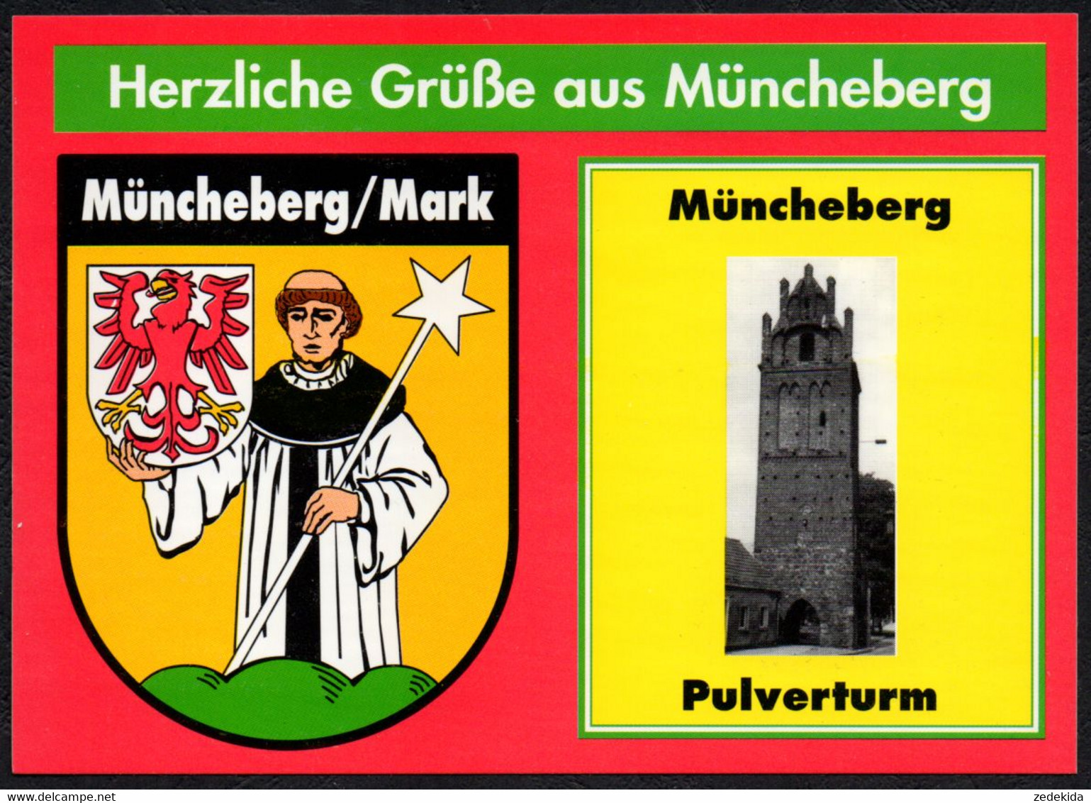 F2149 - TOP Müncheberg - Aufkleber Postkarte - Mobilhandel Rößler - Müncheberg