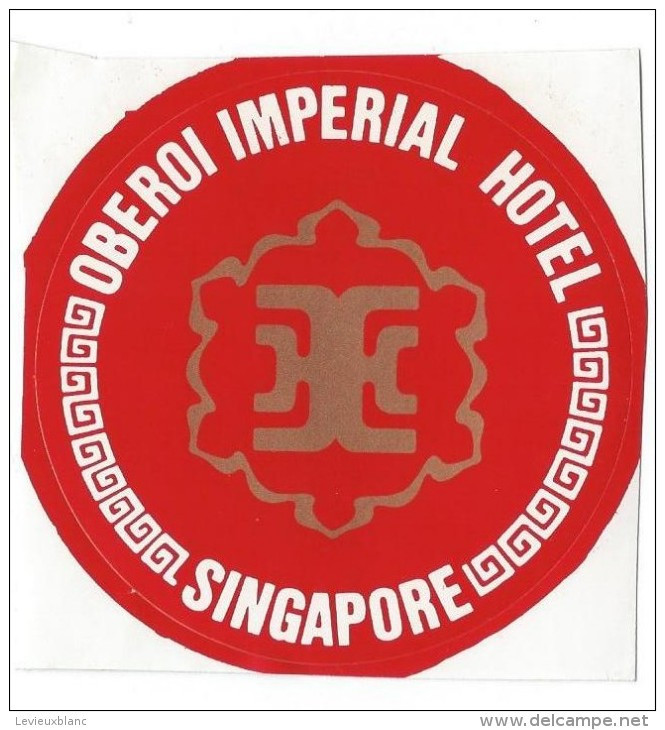 Etiquette Valise Et Malle/ Hotel/ ASIE/ Oberoi Imperial  Hotel / Singapore/Années 1980 EVM66ter - Etiquettes D'hotels