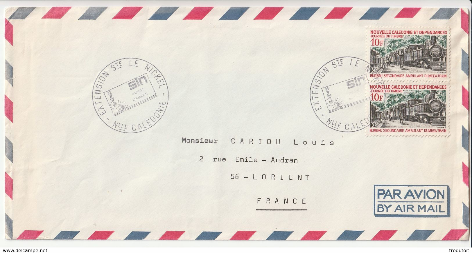 Nouvelle Calédonie - Lettre - Extension Ste Le Nickel 10-11 Mai 1971 - Briefe U. Dokumente