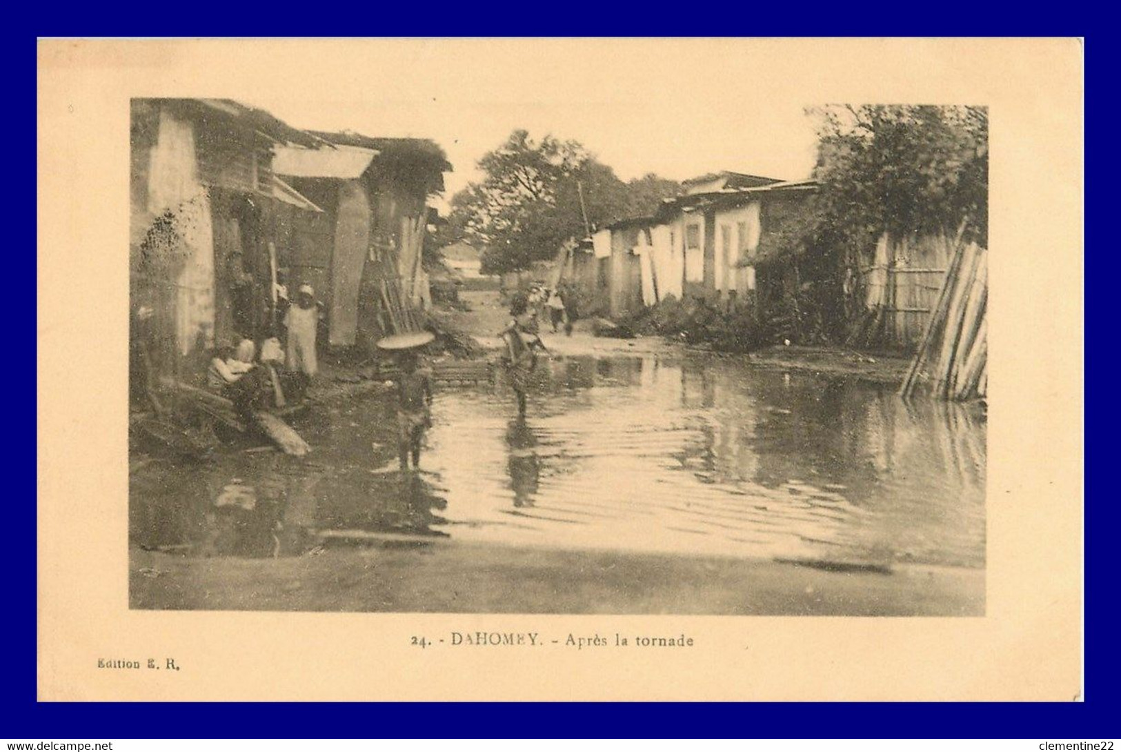 Dahomey  , Aprés La Tornade  ( Scan Recto Et Verso ) - Dahomey