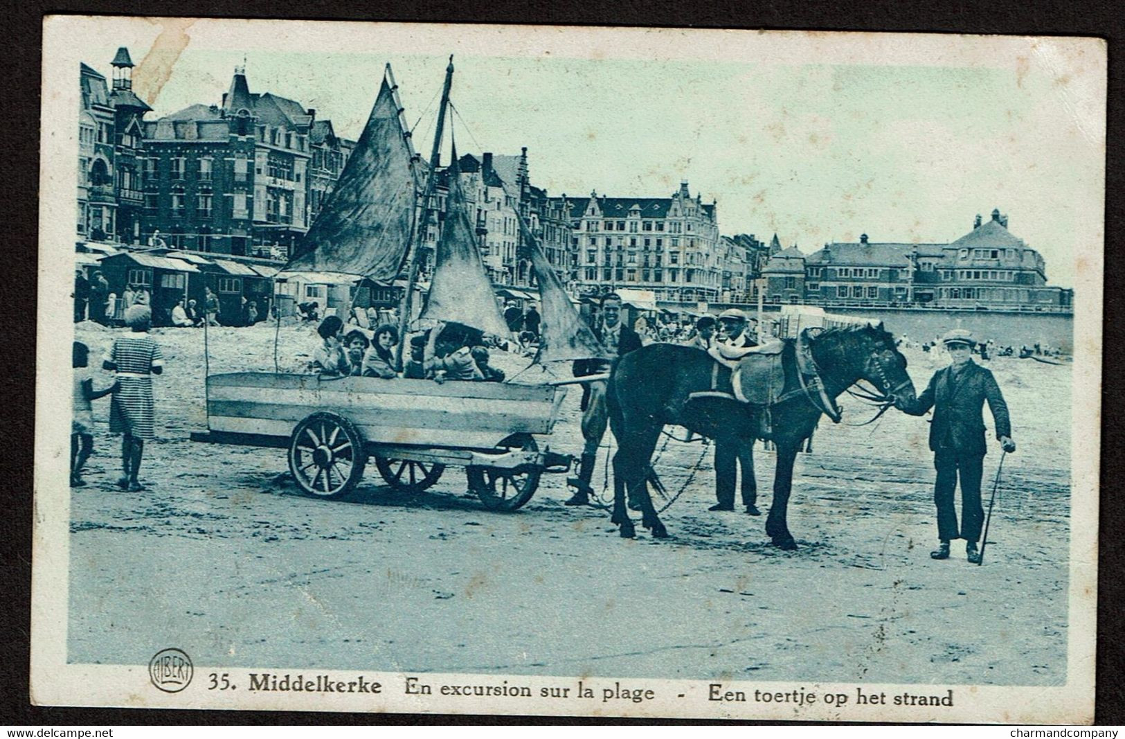 Middelkerke - En Excursion Sur La Plage - Een Toertje Op Het Strand - Circulée - Edit Librairie Internationale - 2 Scans - Middelkerke