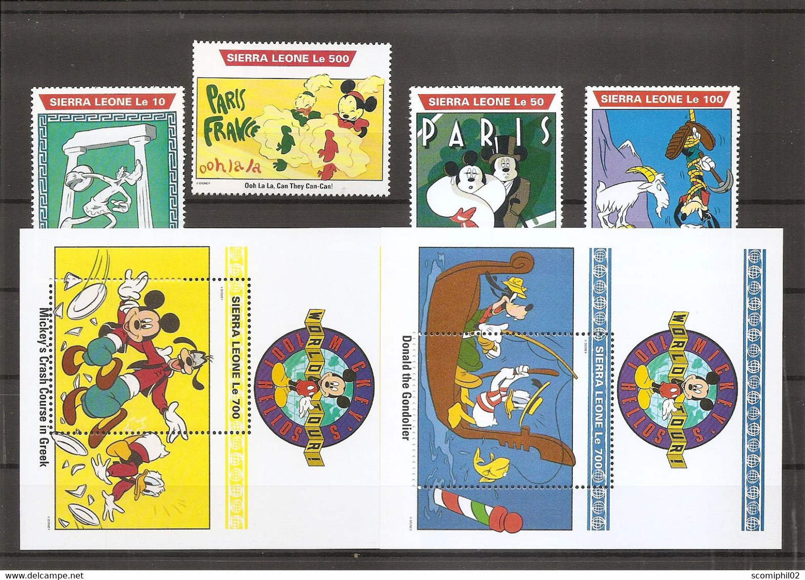 Disney ( 1479/1482 + Bf 183/184 XXX -MNH- De SierraLeone) - Disney